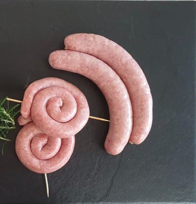 Frische grobe Bratwurst & Grillschnecke